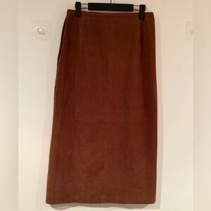 Light Brown Midi Pencil Skirt for Work 
Waist is 14 1/2”
Length 34”